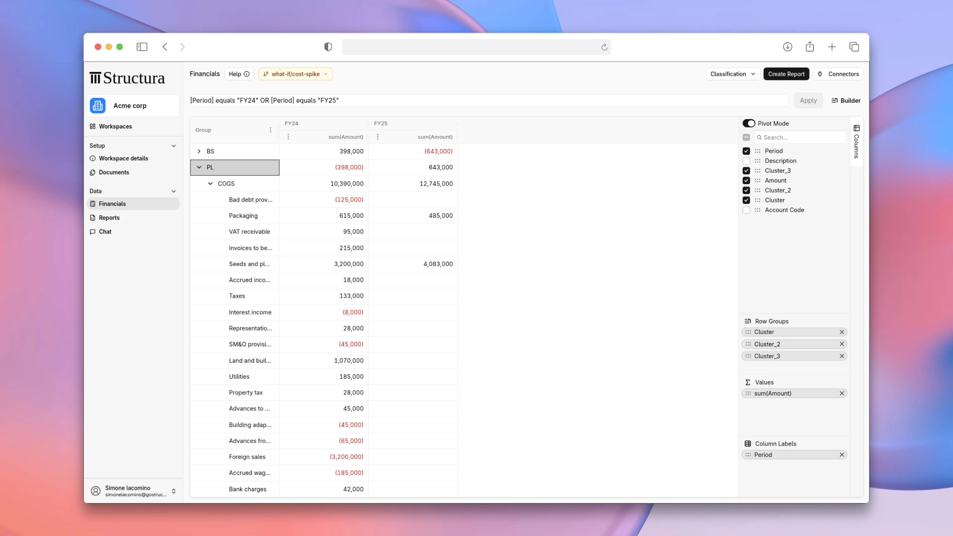 Structura product interface